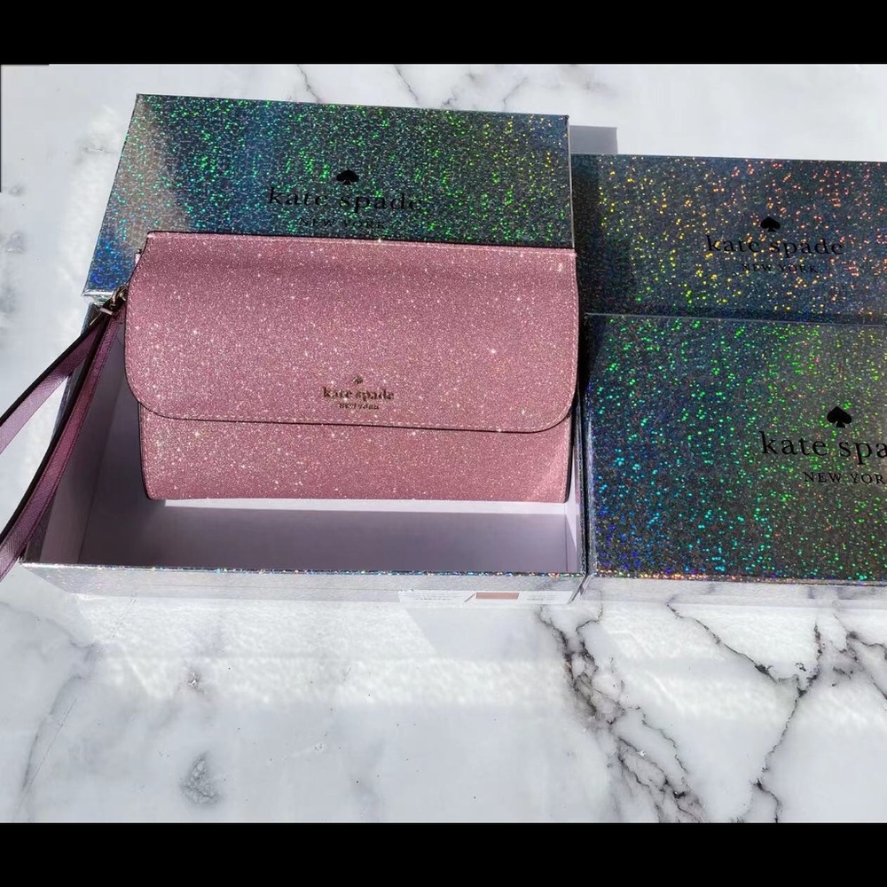 NewInBox-Kate Spade Glitter Wristlet - Picture 2 of 7
